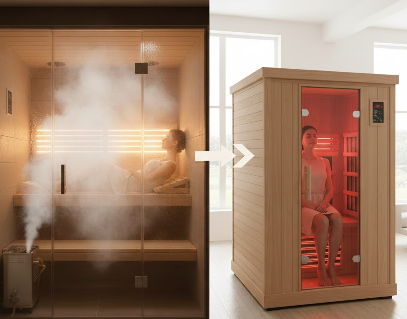 Sauna a vapor versus sauna de infravermelho distante: o que é melhor para sua saúde e para sua casa?