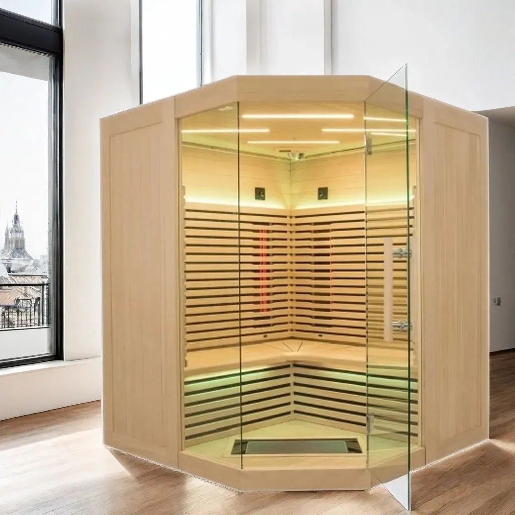 Sauna infravermelha de cicuta para 3-4 pessoas para casa