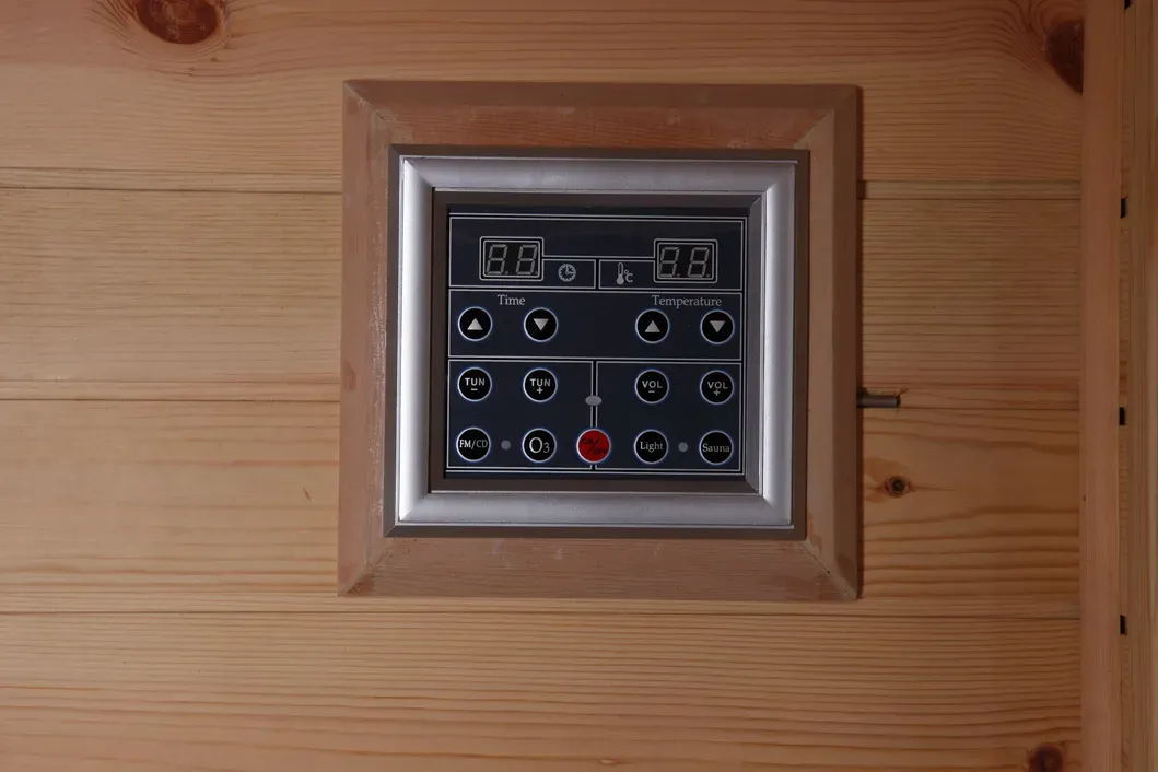 Sala de sauna de madeira para 2 pessoas para sauna infravermelha