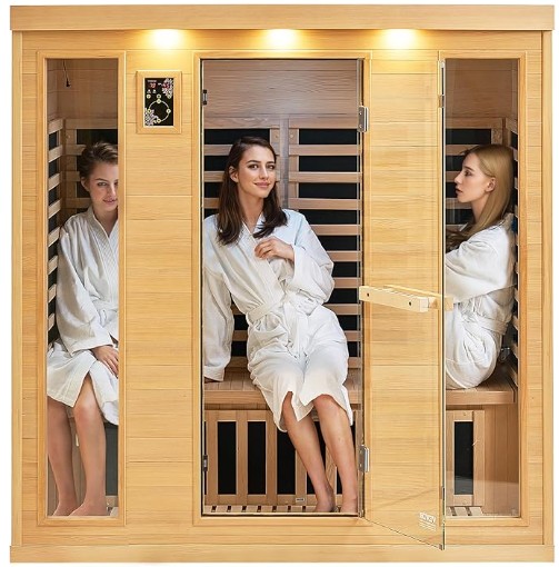 Sala de sauna infravermelha de ciclo de Hemlock de 4 pessoas internas