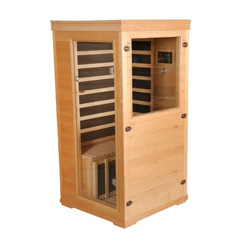 Sala de sauna com porta de vidro para uma pessoa Sala de sauna com porta de vidro para uma pessoa
