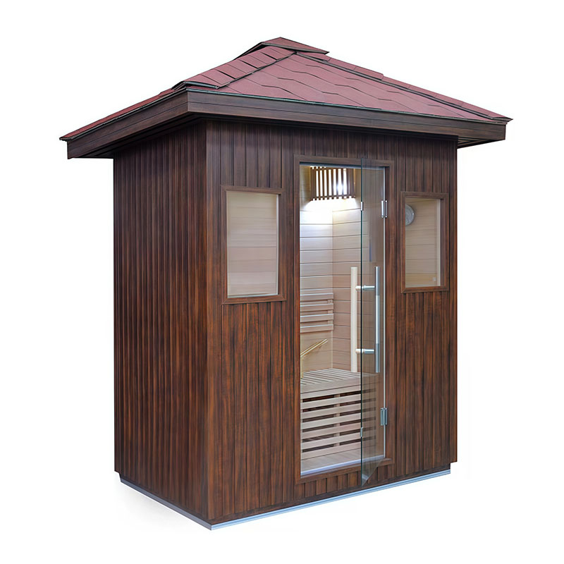 Sauna de madeira ao ar livre