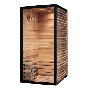 Sauna a vapor para spa doméstico para uma pessoa com temporizador - feita de madeira de cedro natural Sauna a vapor para spa doméstico para uma pessoa com temporizador - feita de madeira de cedro natural